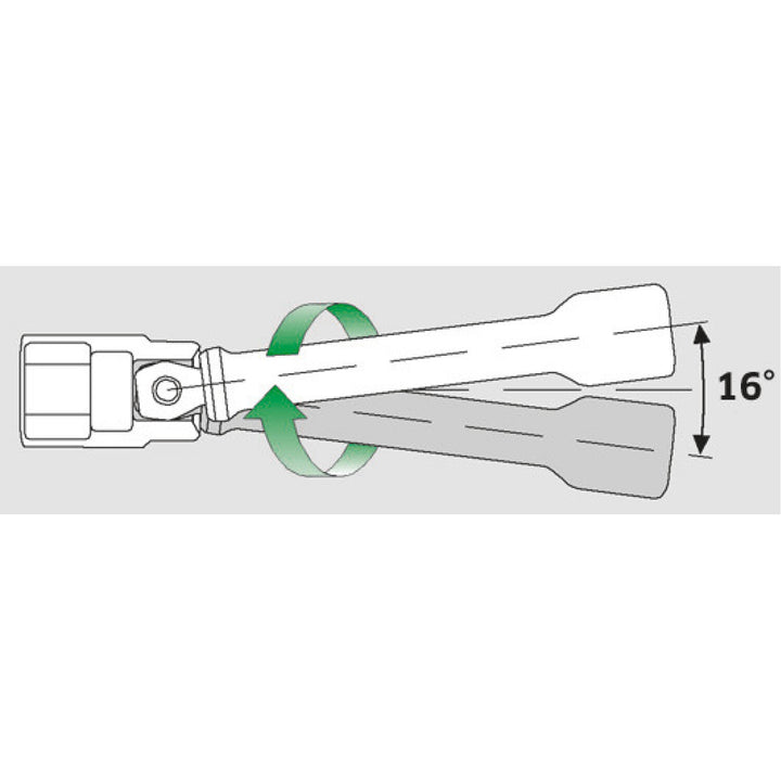 Stahlwille 11010016 405W Extension with wobble-drive, 1/4"- 100 mm