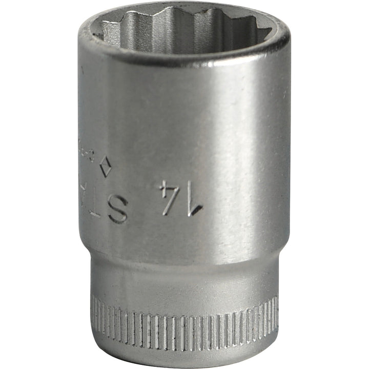 Stahlwille 02010014 45 12-pt Bi-Hex Socket, 3/8" Drive 14 mm