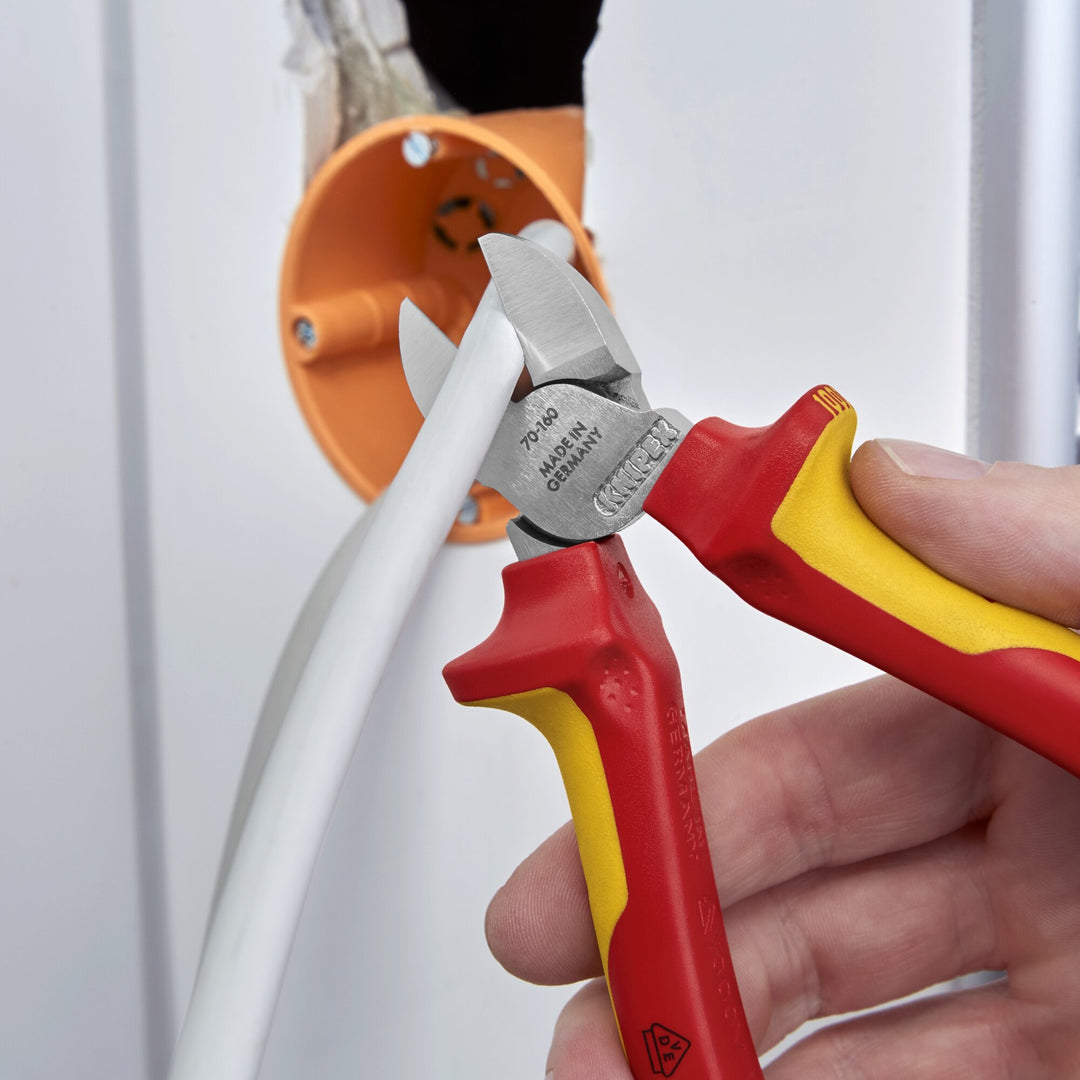 Knipex 70 26 160 6 1/4" Diagonal Cutters-1000V Insulated