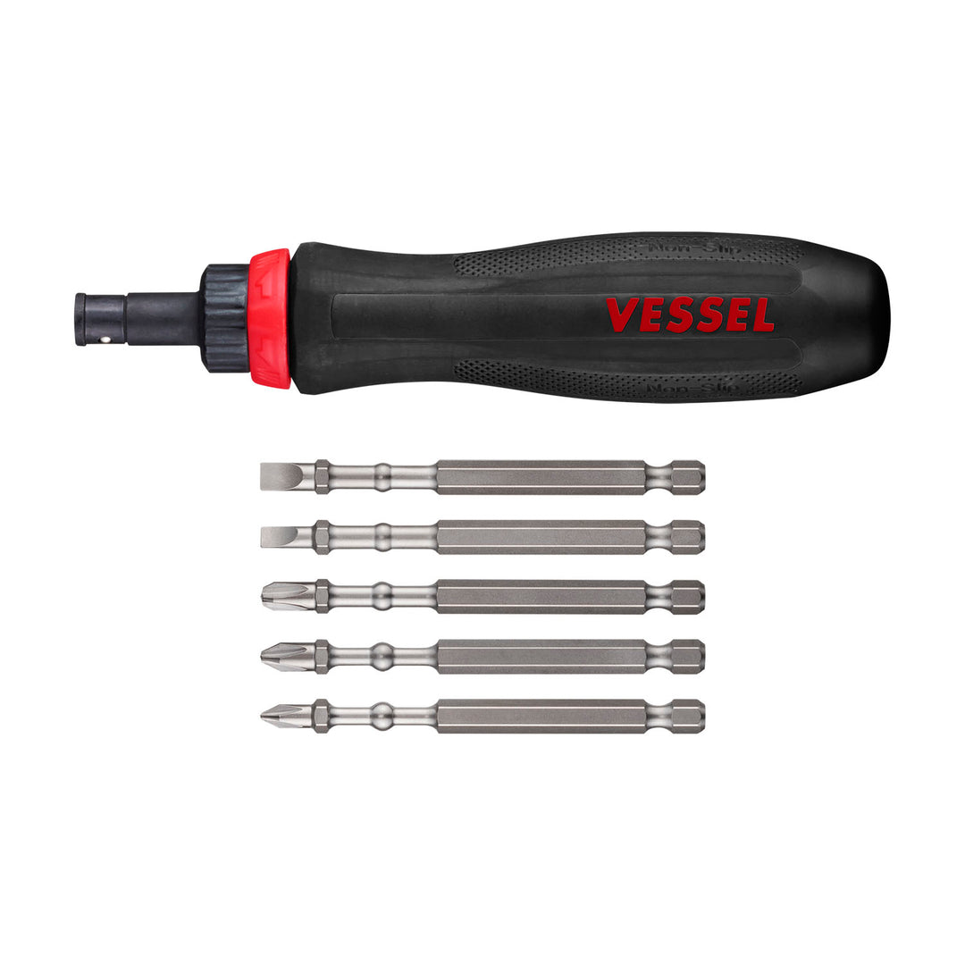 Vessel Tools 900RT5PU MEGADORA Interchangeable Ratchet Screwdriver, 5 Pc.