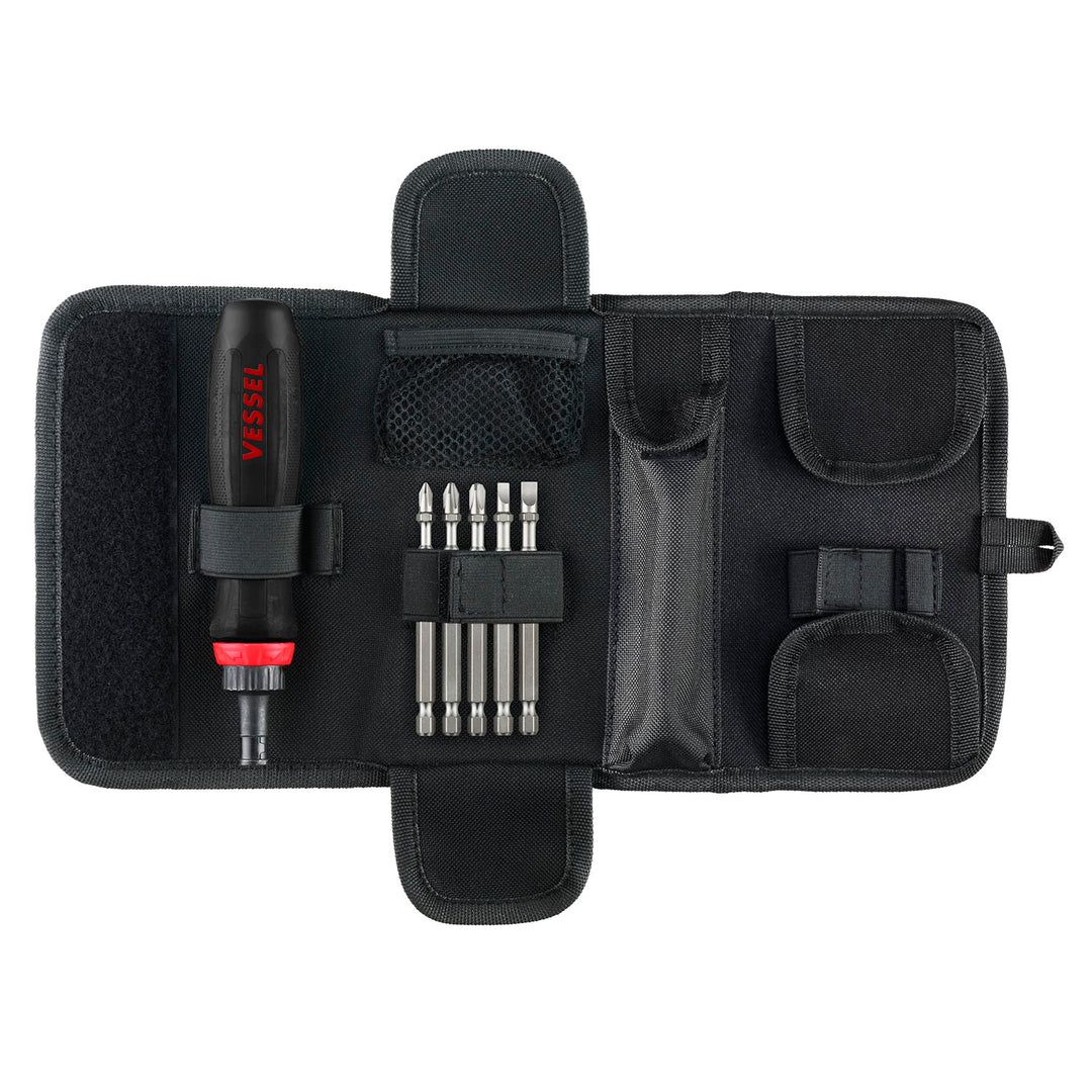 Vessel Tools 900RT5PU MEGADORA Interchangeable Ratchet Screwdriver, 5 Pc.