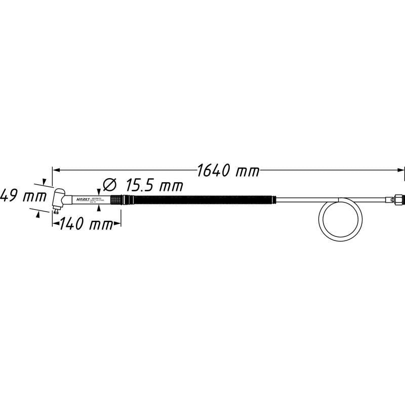 Hazet 9032M-53 Micro Die Grinder, Angled