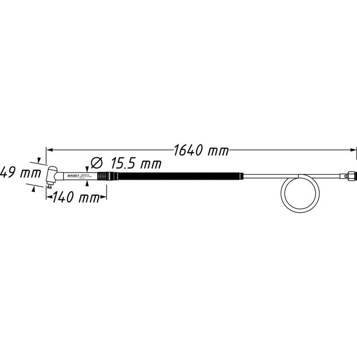 Hazet 9032M-53 Micro Die Grinder, Angled