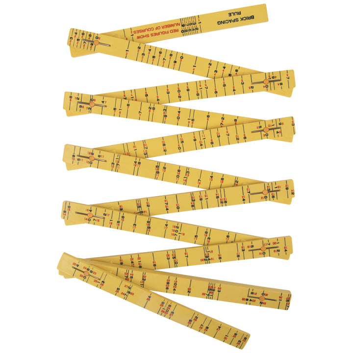 Klein Tools 91163B Fiberglass Folding Rule, Outside Reading, Brick Scale