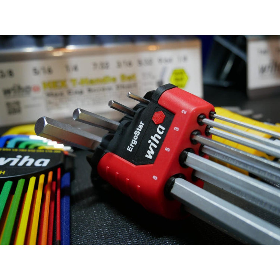 Wiha Tools 66992 MagicRing Ball End Hex L-Key Set In Holders, Inch and Metric, 22 Piece