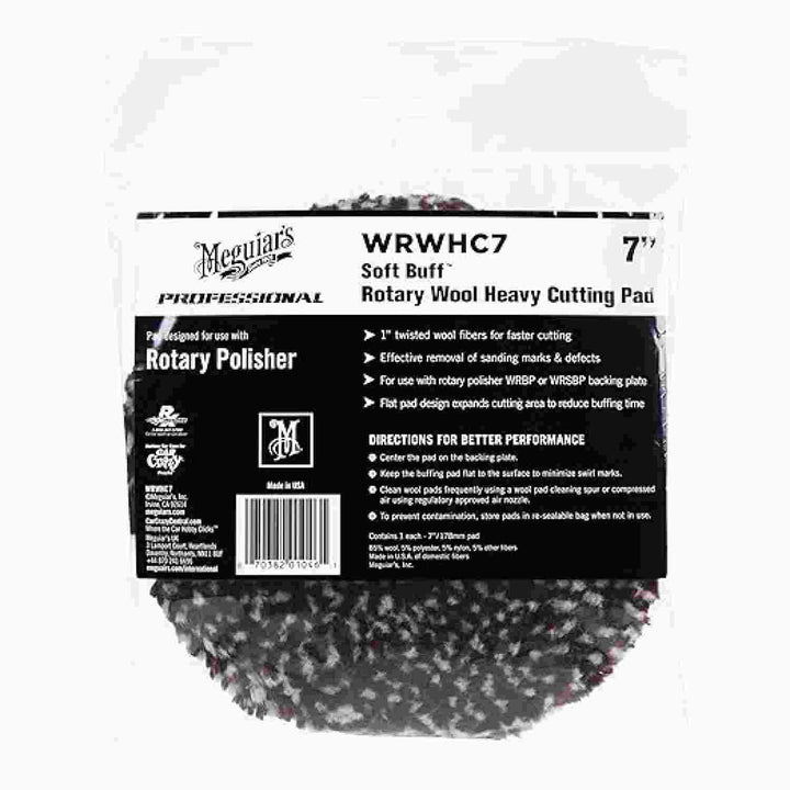 Meguiar's WRWHC7 Rotary Wool Heavy Cutting Pad 7"