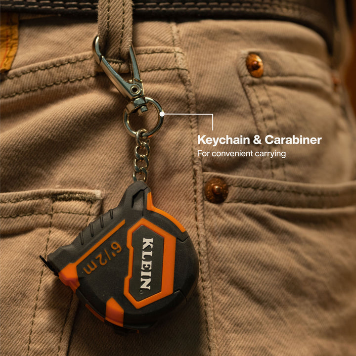 Klein Tools 9362 6-Foot Keychain Tape Measure
