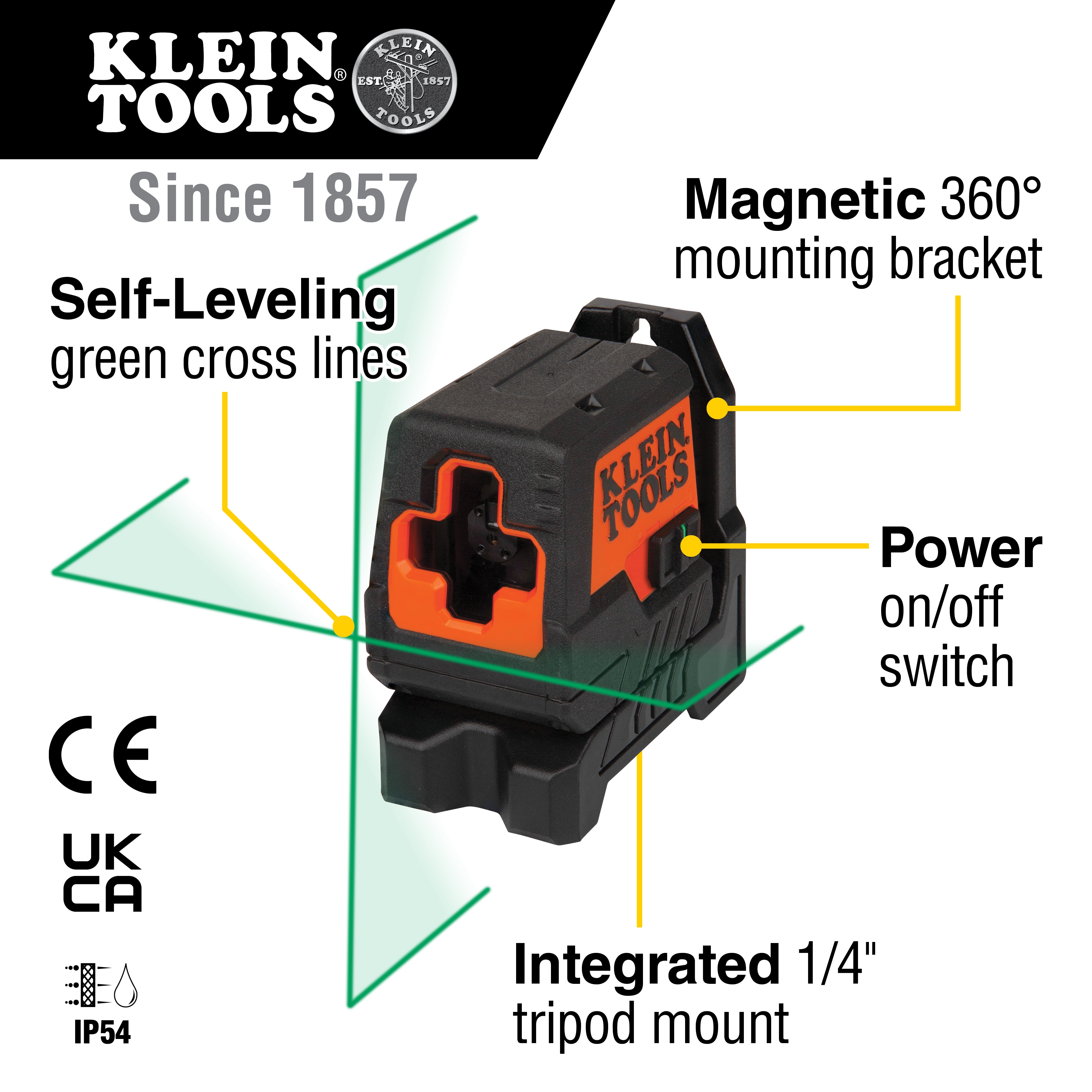 Klein Tools 93MCLG Green Mini Cross-Line Laser Level – Haus of Tools