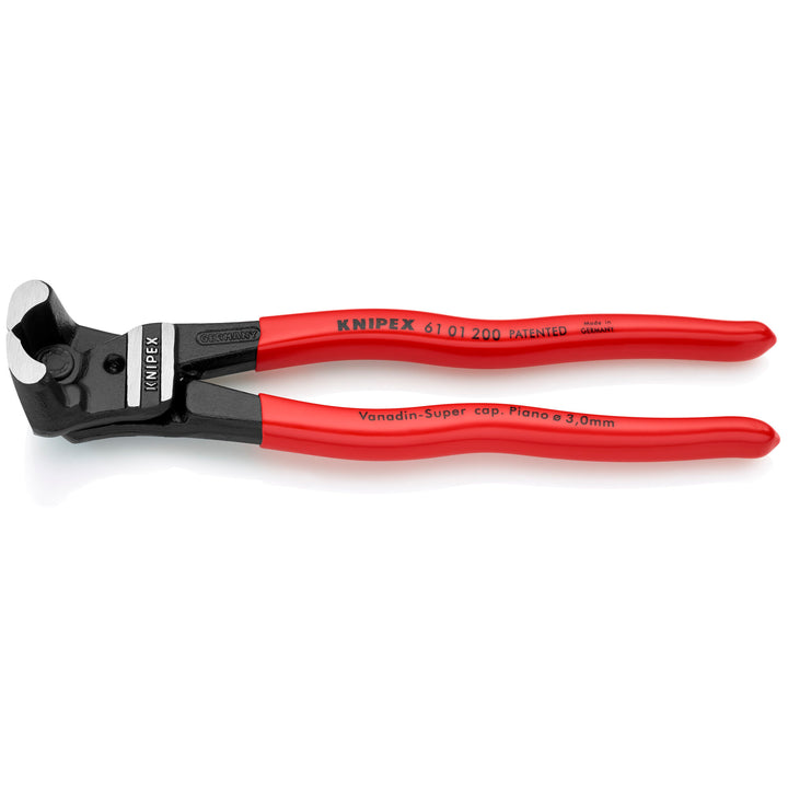 Knipex 61 01 200 8" High Leverage Bolt End Cutting Nippers
