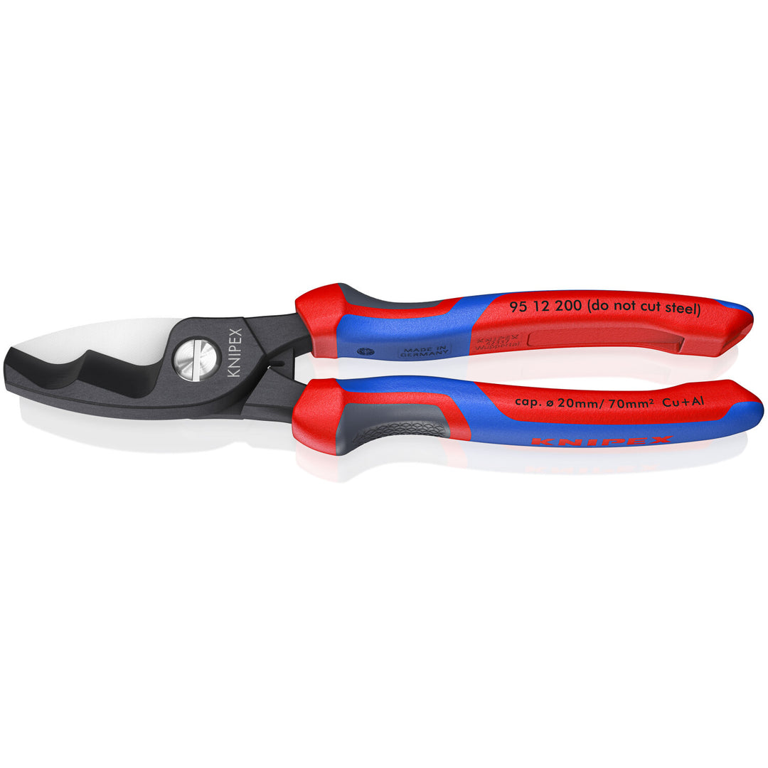 Knipex 95 12 200 KnipeXtend Cable Shears - Twin Cutting Edges, 8"