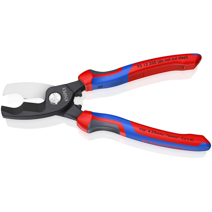 Knipex 95 12 200 KnipeXtend Cable Shears - Twin Cutting Edges, 8"