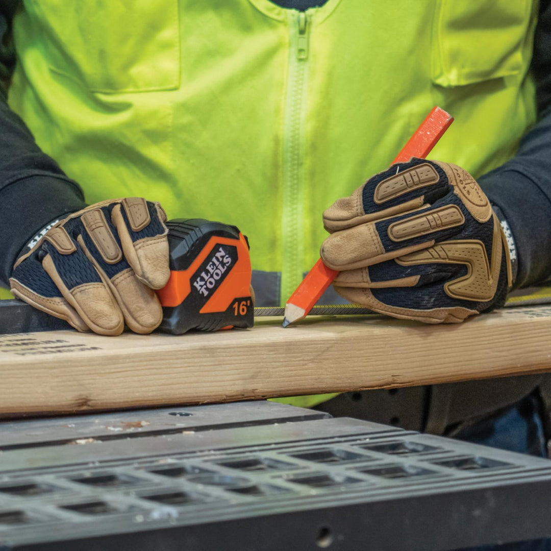 Klein Tools 9516 Tape Measure, 16-Foot Compact, Double-Hook