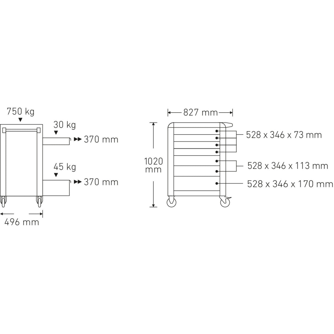Stahlwille 81200164 Tool trolley