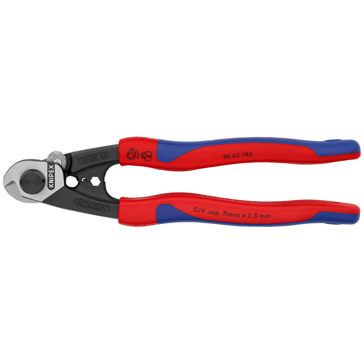 Knipex 95 62 190 7 1/2" Wire Rope Shears