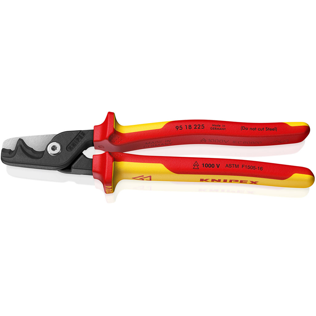 Knipex 95 18 225 US StepCut® XL Cable Shears-1000V Insulated, 9 