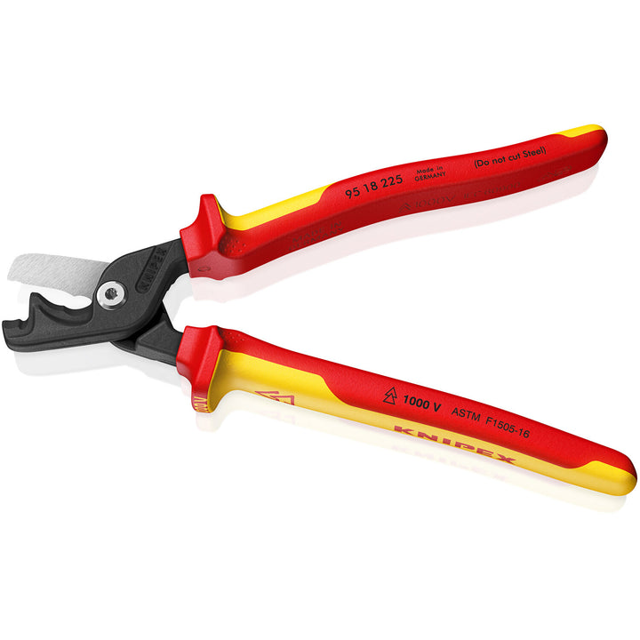Knipex 95 18 225 SBA StepCut® XL Cable Shears-1000V Insulated, 9"