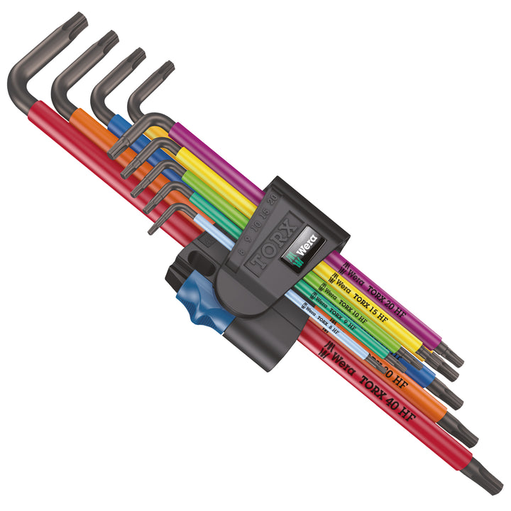 Wera 967/9 TX XL Multicolour HF 1 L-key set with holding function, long, 9 pieces