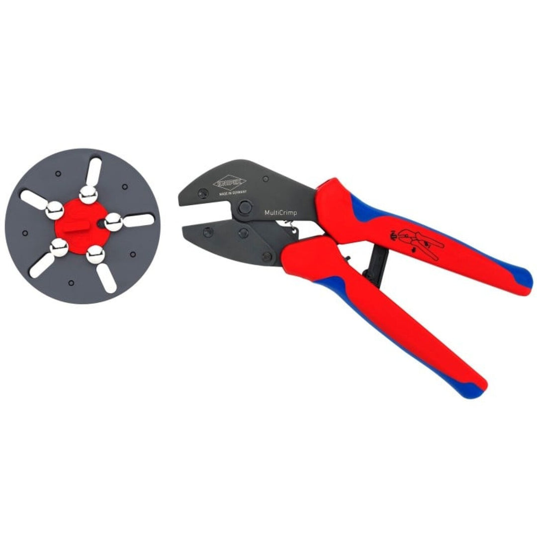 Knipex 97 33 LE 9 1/4" MultiCrimp Crimping Pliers with empty magazine