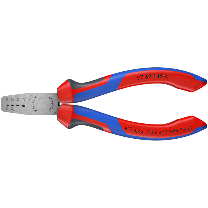 Knipex 97 62 145 A KnipeXtend Crimping Pliers for Wire Ferrules, 5 3/4"