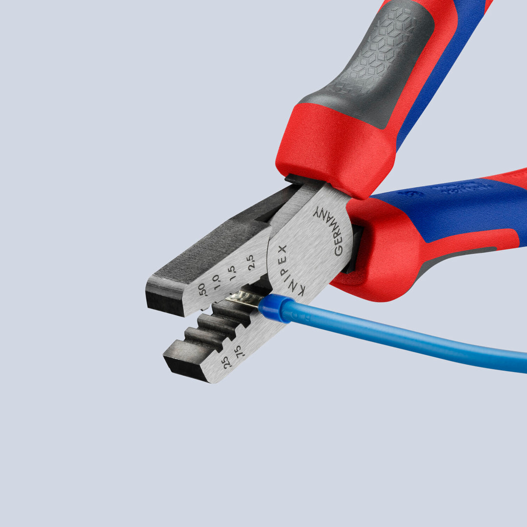 Knipex 97 62 145 A KnipeXtend Crimping Pliers for Wire Ferrules, 5 3/4"
