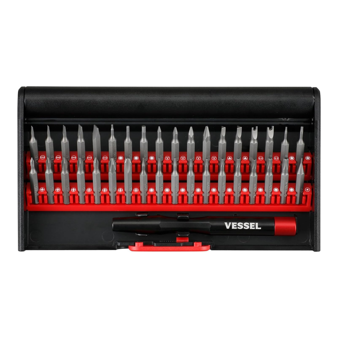 Vessel Tools 9836 Precision Screwdriver & Interchangeable Bit Set, 36 Pc.