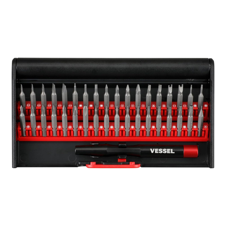 Vessel Tools 9836 Precision Screwdriver & Interchangeable Bit Set, 36 Pc.