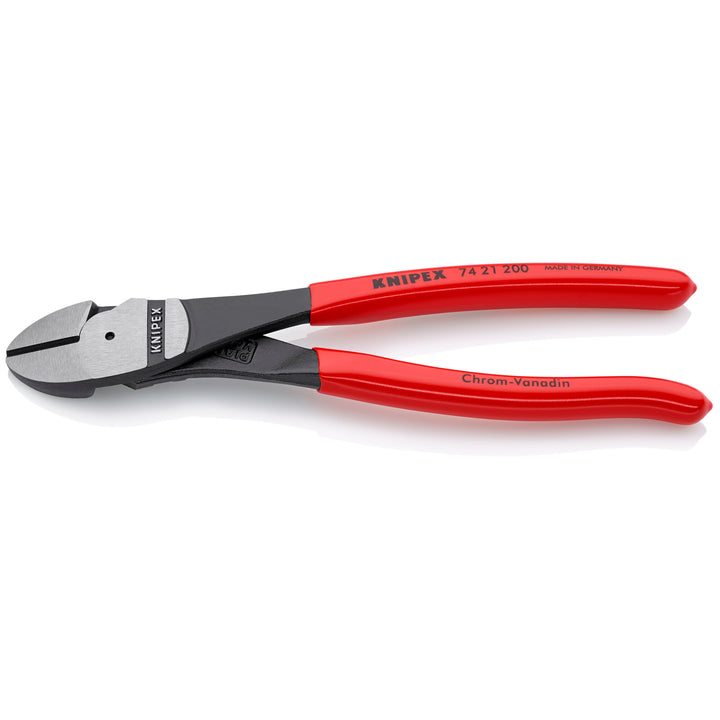 Knipex 74 21 200 SBA 8" High Leverage 12° Angled Diagonal Cutters