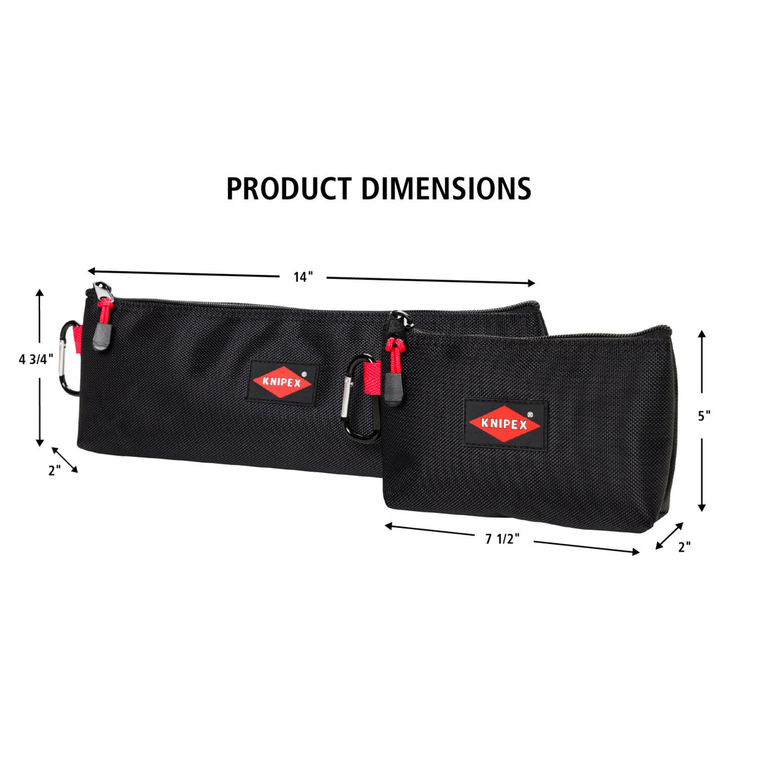 Knipex 9K 00 80 179 US Zipper Tool Bag 2-Pack, Empty