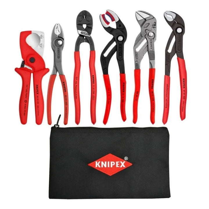 Knipex 9K 00 80 180 US 6 Pc Plumbing Set with Free KNIPEX Keeper Pouch