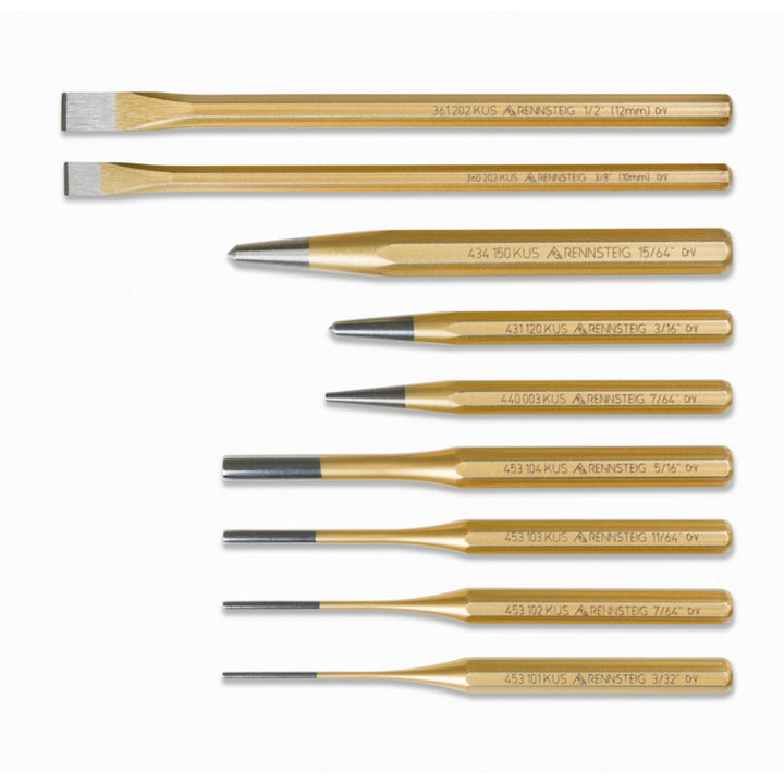 Rennsteig 9R 400 009 9 Pc Punch and Chisel Set