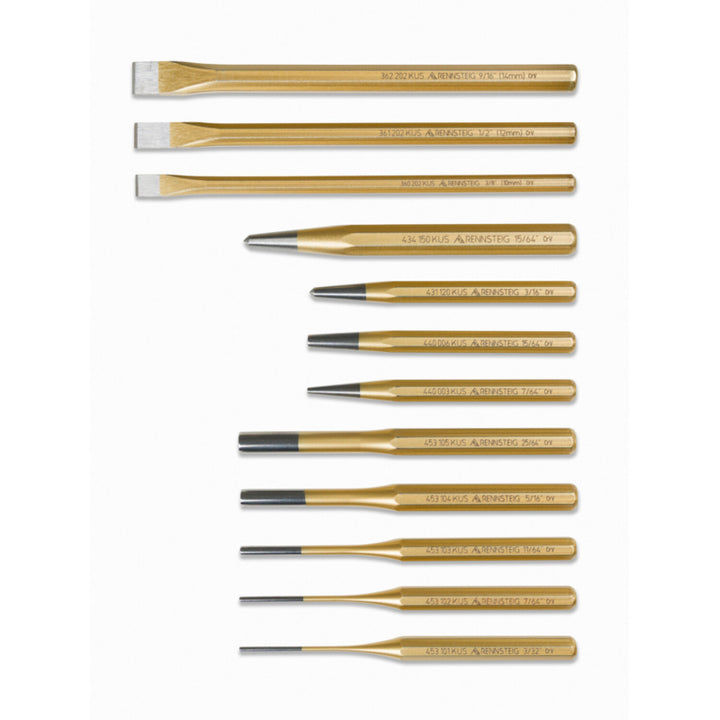 Rennsteig 9R 400 012 12 Pc Punch and Chisel Set