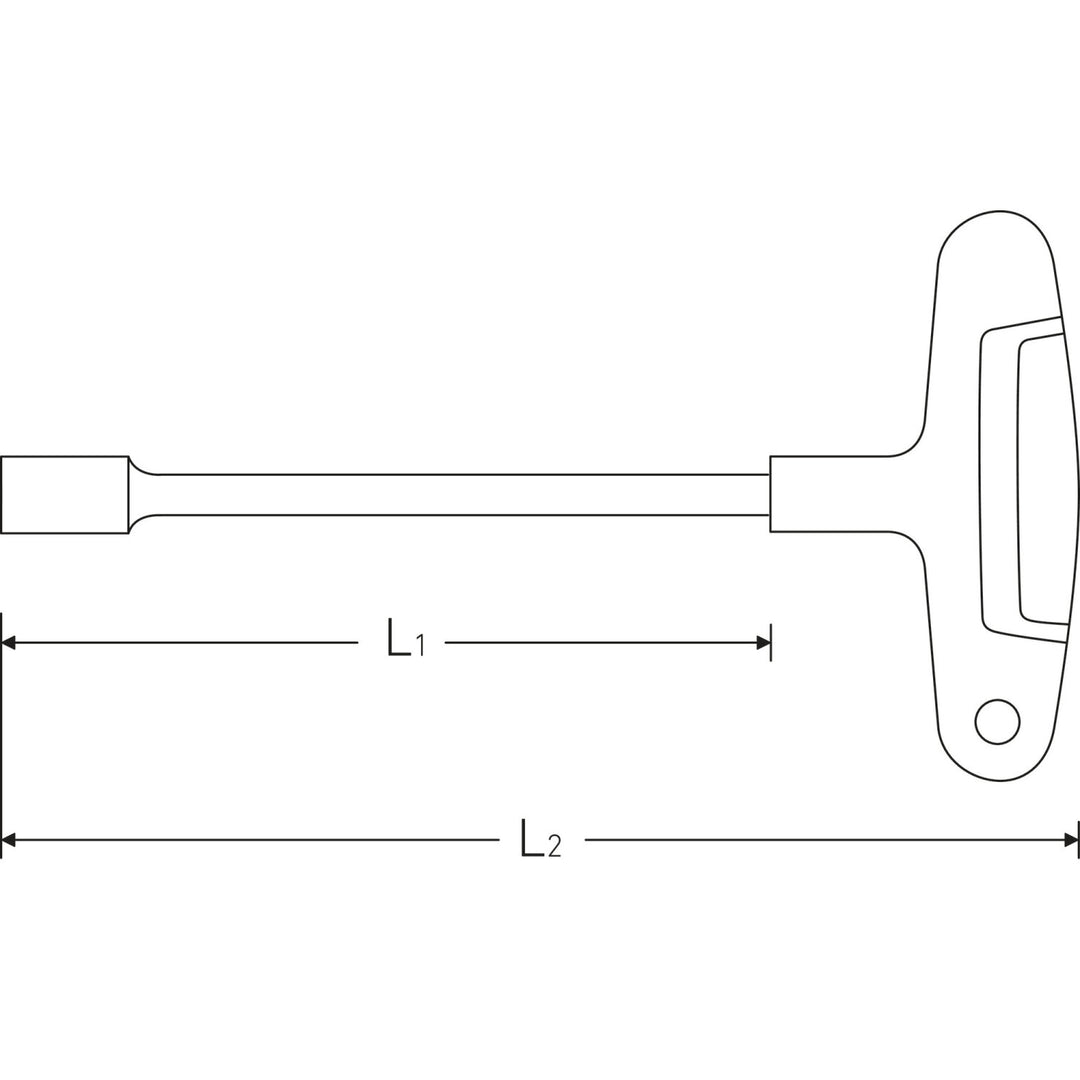 Stahlwille 43233060 T-handle Wrench With Hexagonal Socket,  6 mm