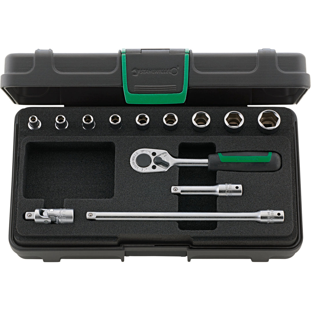 Stahlwille 96011119 Socket Spanner Set 1/4 Inch, 13 Pcs