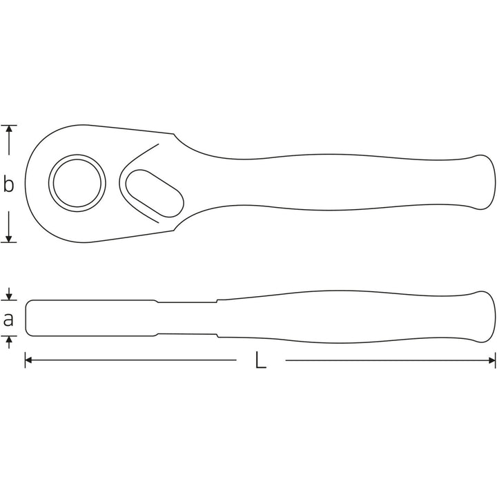 Stahlwille 11133030 418B Mini Fine Tooth Reversible Bit Ratchet, 1/4"