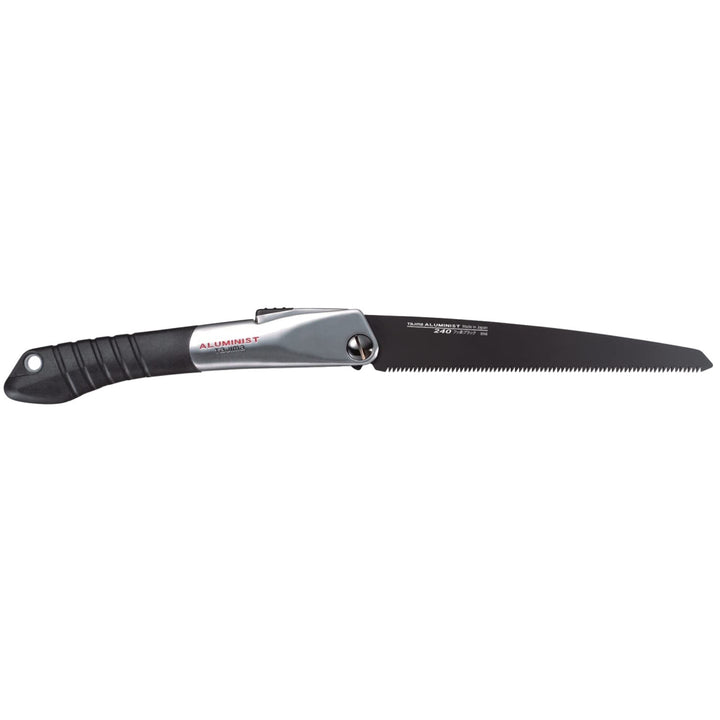 Tajima Tool ALOR-A240 Aluminist G-Saw - Folding Handle, 9 TPI Fluoro-Coat Blade, Aluminum / Elastomer Handle