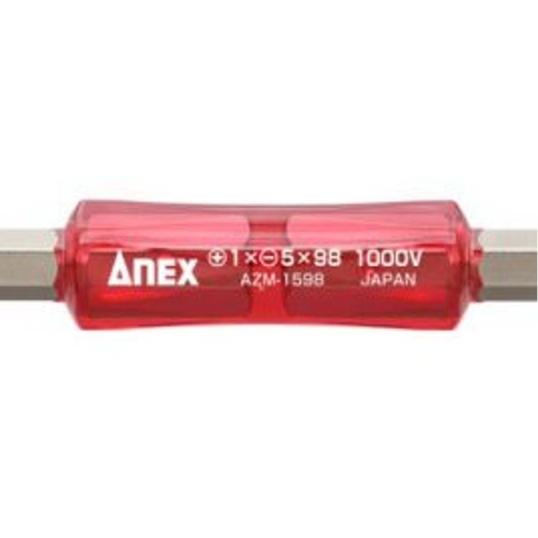 ANEX AZM-1598 Insulated Driver Bit, PH1 x SL5 x 98 mm