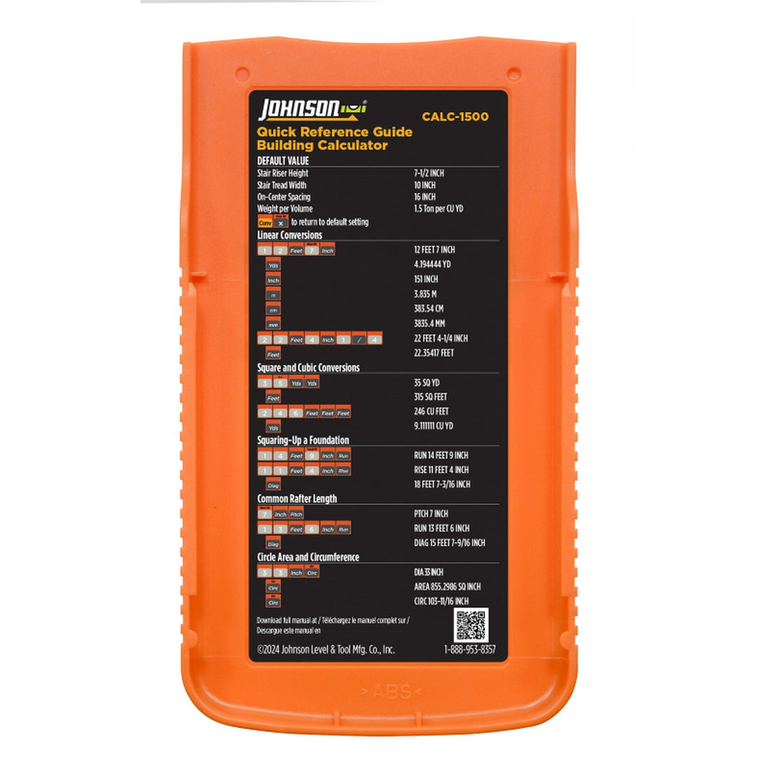 Johnson CALC-1500 Construction Master Calculator