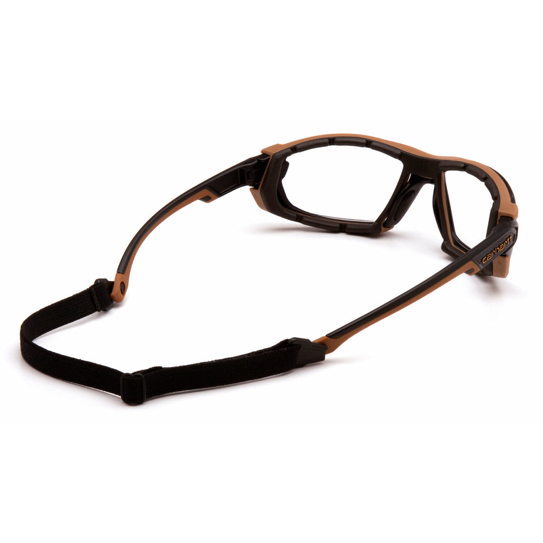 Carhartt CHB1010DTMP Toccoa Clear Anti-Fog Lens with Black and Tan Frame (polybag)