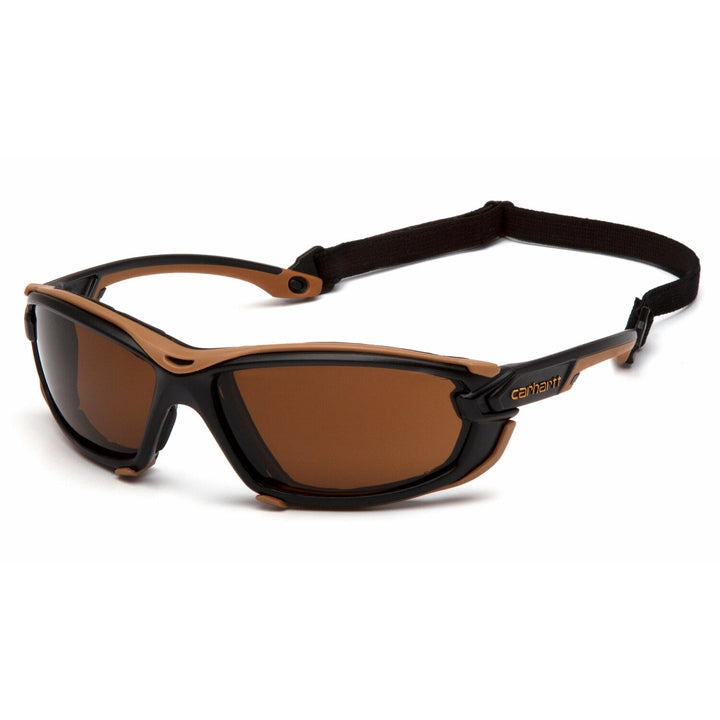 Carhartt CHB1018DTMP Toccoa Sandstone Bronze Anti-Fog Lens with Black and Tan Frame (polybag)