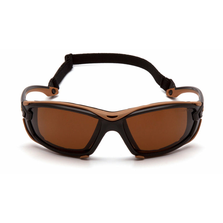 Carhartt CHB1018DTMP Toccoa Sandstone Bronze Anti-Fog Lens with Black and Tan Frame (polybag)