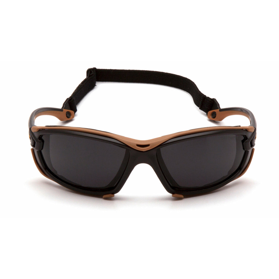 Carhartt  CHB1020DTMP Gray Anti-Fog Lens with Black and Tan Frame