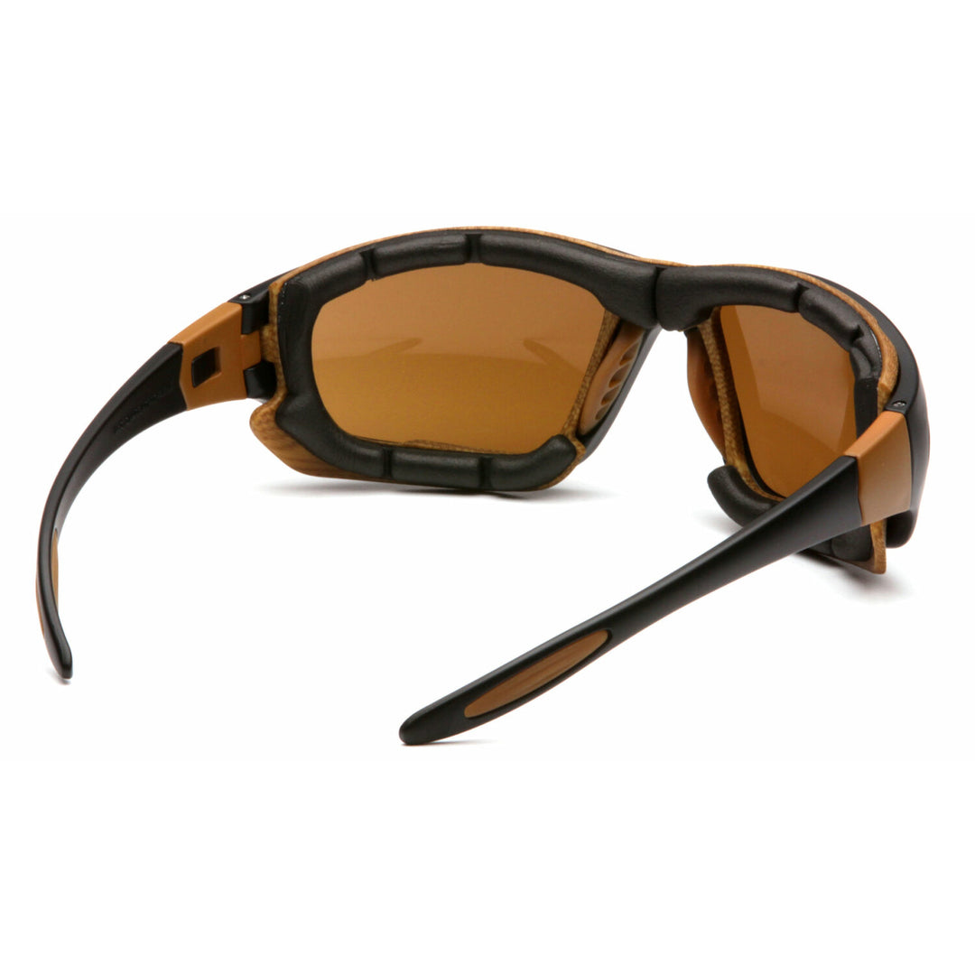 Carhartt CHB418DTP Sandstone Bronze Anti-Fog Lens with Black/Tan Frame