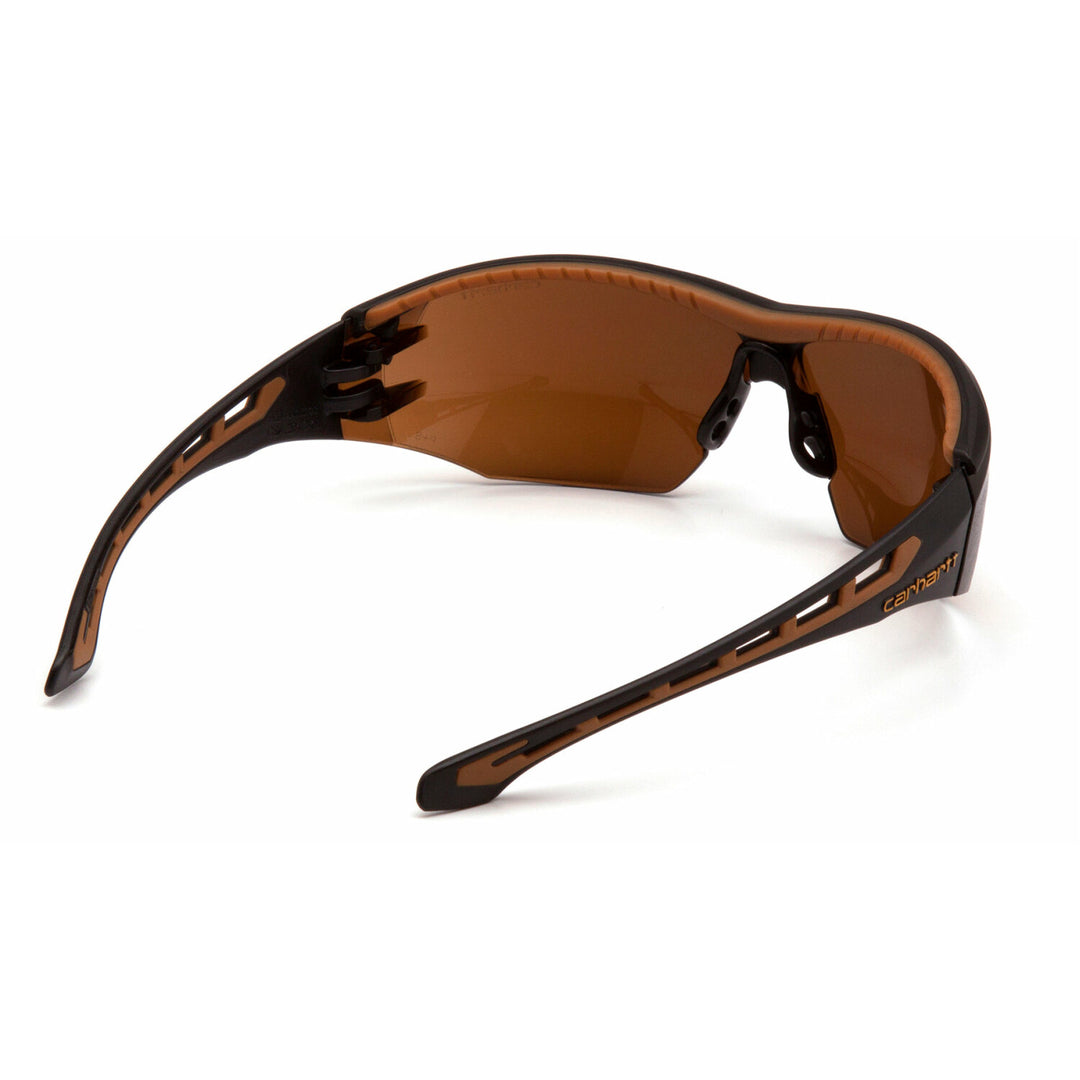 Carhartt CHB818ST Easley Sandstone Bronze Anti-Fog Lens with Black and Tan Frame (polybag)