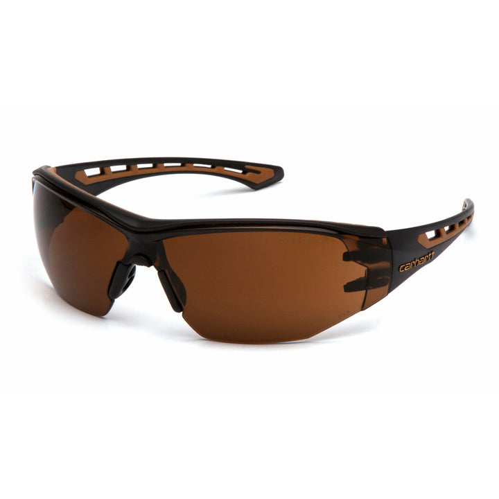 Carhartt CHB818ST Easley Sandstone Bronze Anti-Fog Lens with Black and Tan Frame (polybag)