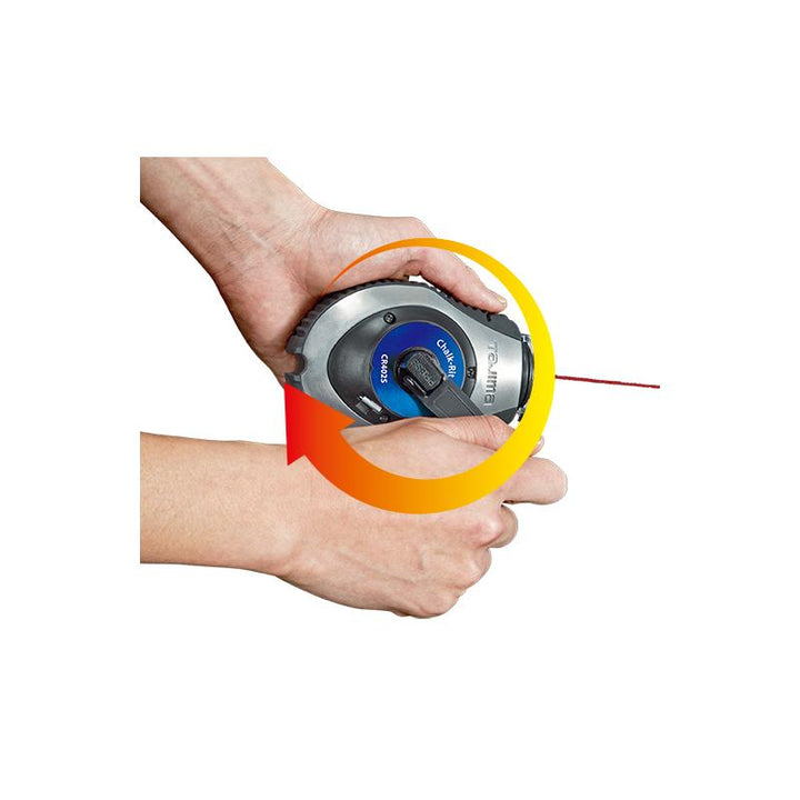 Tajima CR402S Chalk-Rite Dura, Ultra-Thin, 0.5mm chalk snap line with Integrated Handle Release