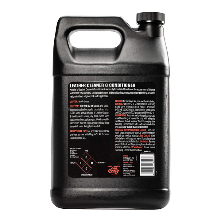 Meguiar's D18101 Detailer Leather Cleaner, 1 Gallon