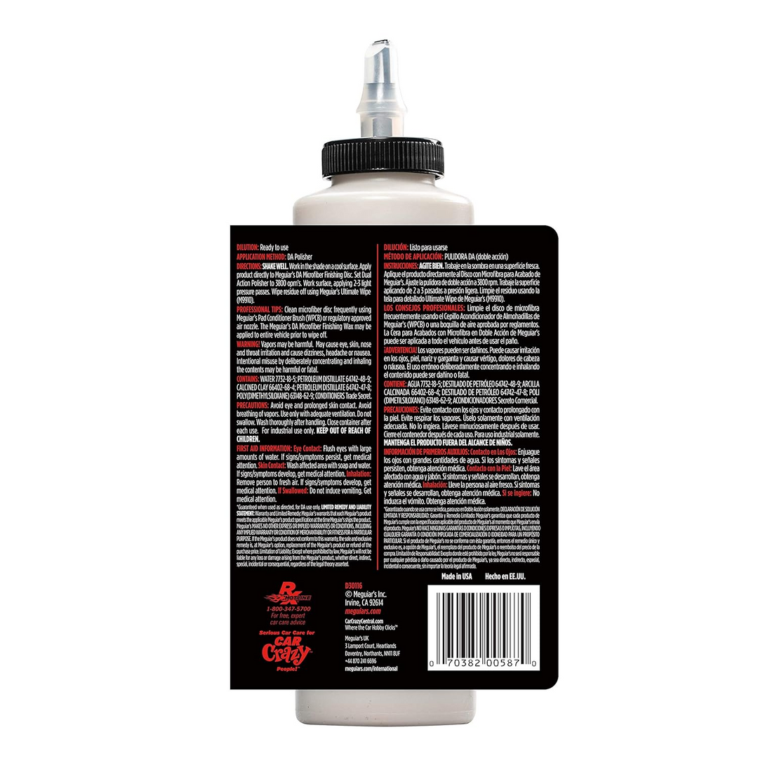 Meguiar's D30116 Liquid DA Microfiber Finishing Wax, 16 oz