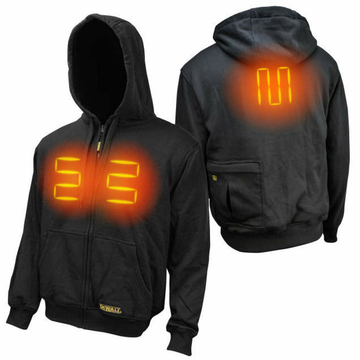 DEWALT Men's Heated Hoodie Sweatshirt with Battery - Black