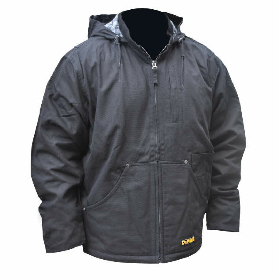 DEWALT DCHJ076AB Men's Heated Heavy Duty Work Coat Kit - Black
