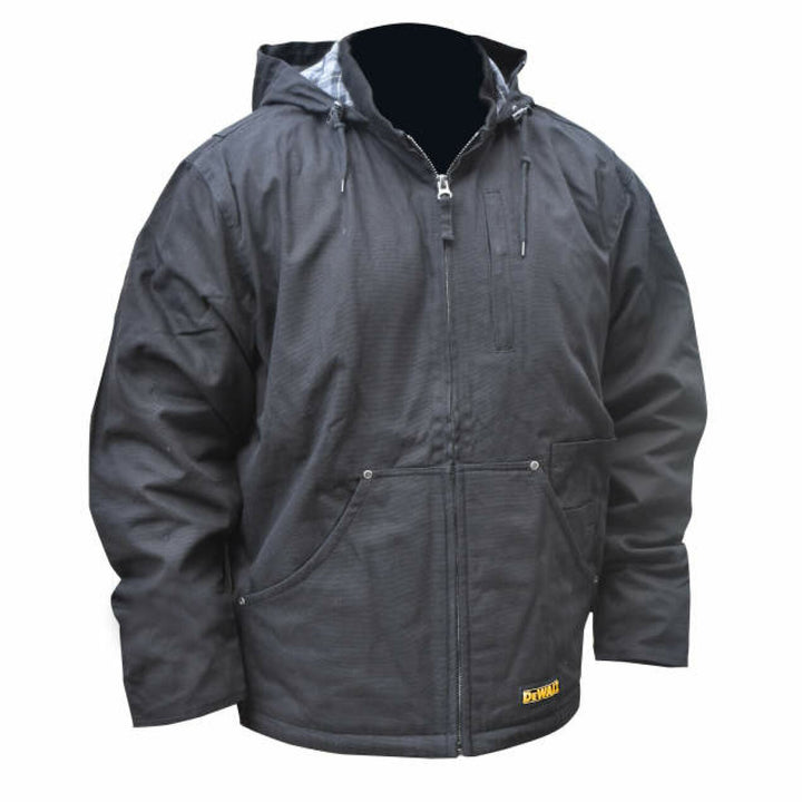 DEWALT DCHJ076AB Men's Heated Heavy Duty Work Coat Kit - Black
